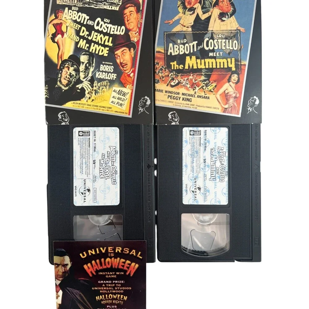 ABBOTT AND COSTELLO Lot of 4 VHS Tapes Comedy Legends 5.5 Hours TESTED